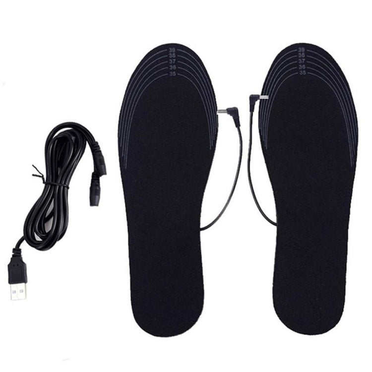 1 Pair USB Heating Insoles Washable Electric Heating Foot Warmer