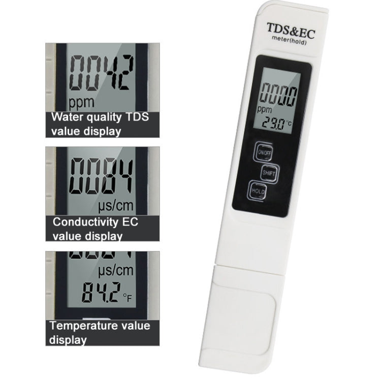 Backlight Model TDS & EC Water Quality Test Pen Meter Conductivity Test Pen Reluova