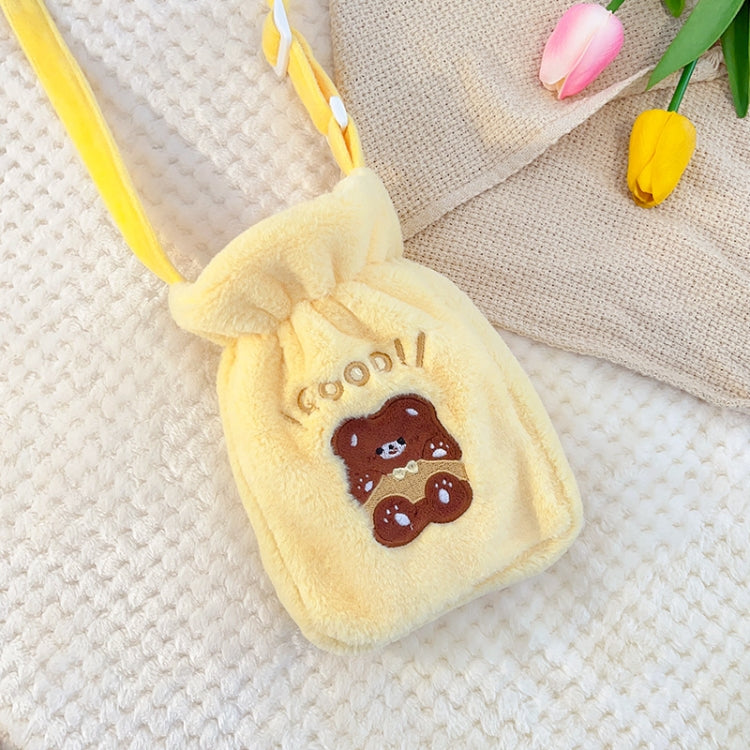 Plush Embroidery Washable Can Be Crossbody Water-Filled Warm Water Bag