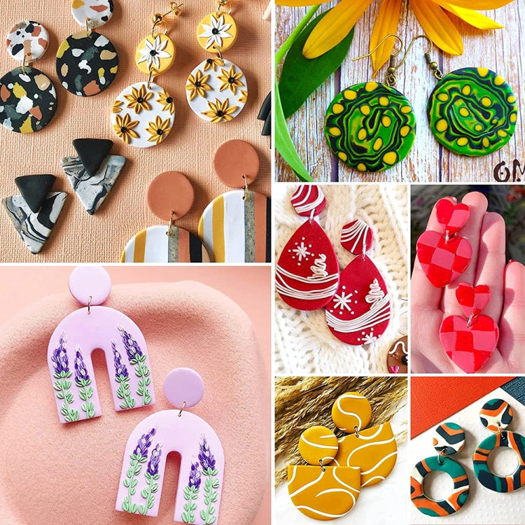 24 In 1 DIY Clay Earrings Molds DIY Handmade Clay Cutter Handmade Jewelry Molds