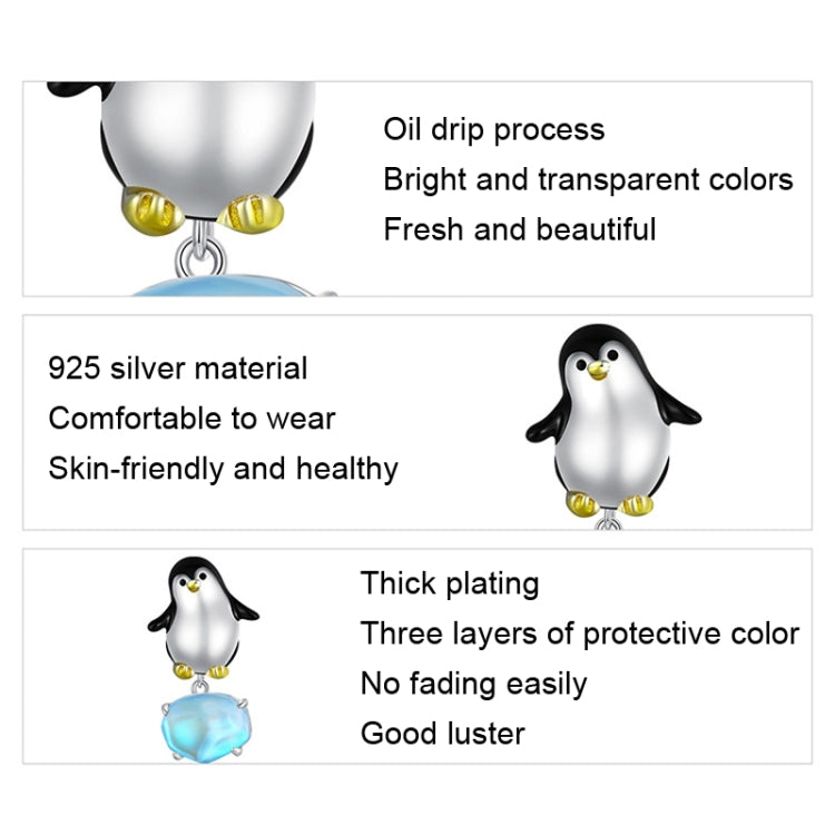 BSC736 925 Silver Penguin Beads DIY Bracelet Beads Accessories