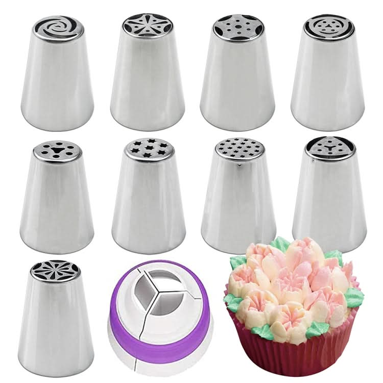 Stainless Steel Laminating Nozzle Set Cake DIY Laminating Nozzle Set Baking Tools Reluova