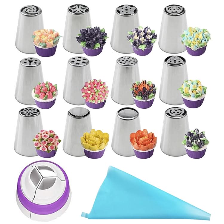 Stainless Steel Laminating Nozzle Set Cake DIY Laminating Nozzle Set Baking Tools Reluova