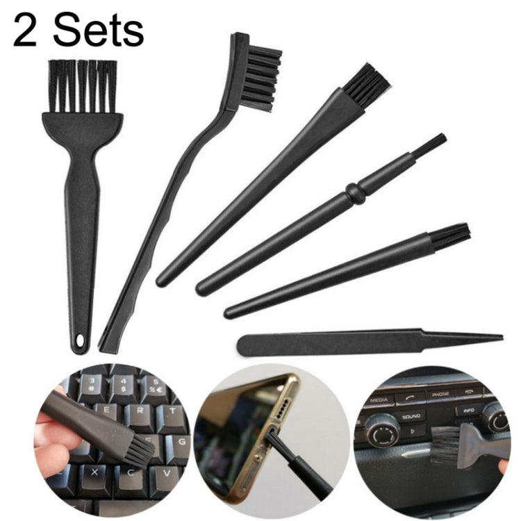 2 Sets Anti-static Brush Portable Handle Clean Keyboard Brush Kit-Reluova