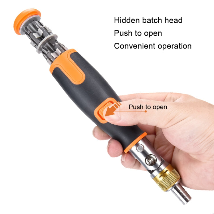 2050C Portable 10 In 1 Hidden Bits Multi-angle Ratchet Corner Screwdriver Set-Reluova