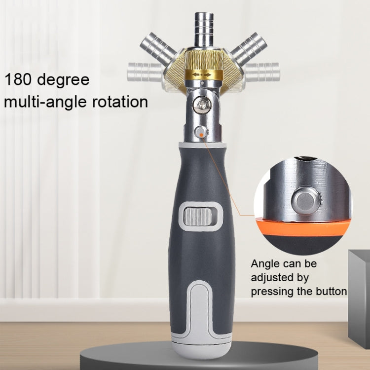 2050C Portable 10 In 1 Hidden Bits Multi-angle Ratchet Corner Screwdriver Set-Reluova