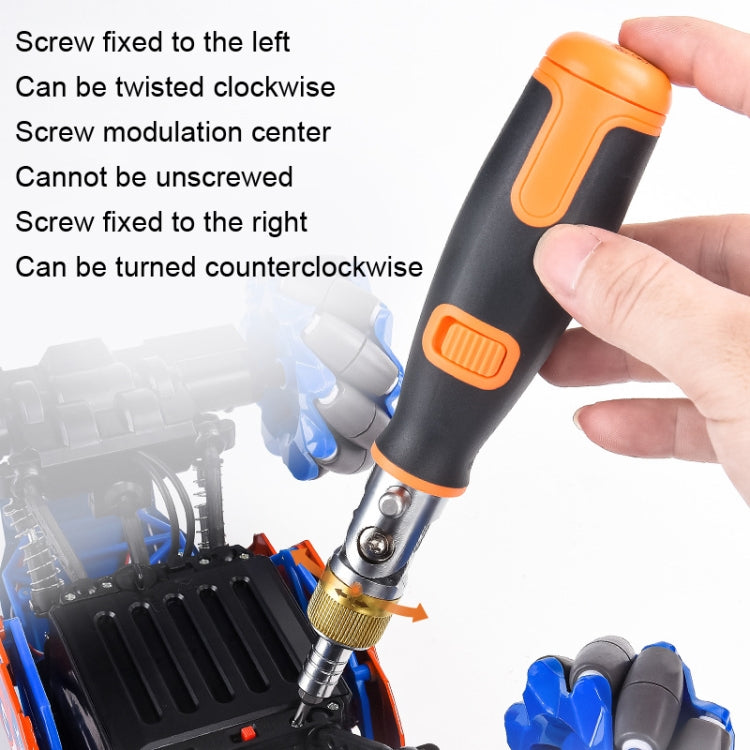 2050C Portable 10 In 1 Hidden Bits Multi-angle Ratchet Corner Screwdriver Set-Reluova