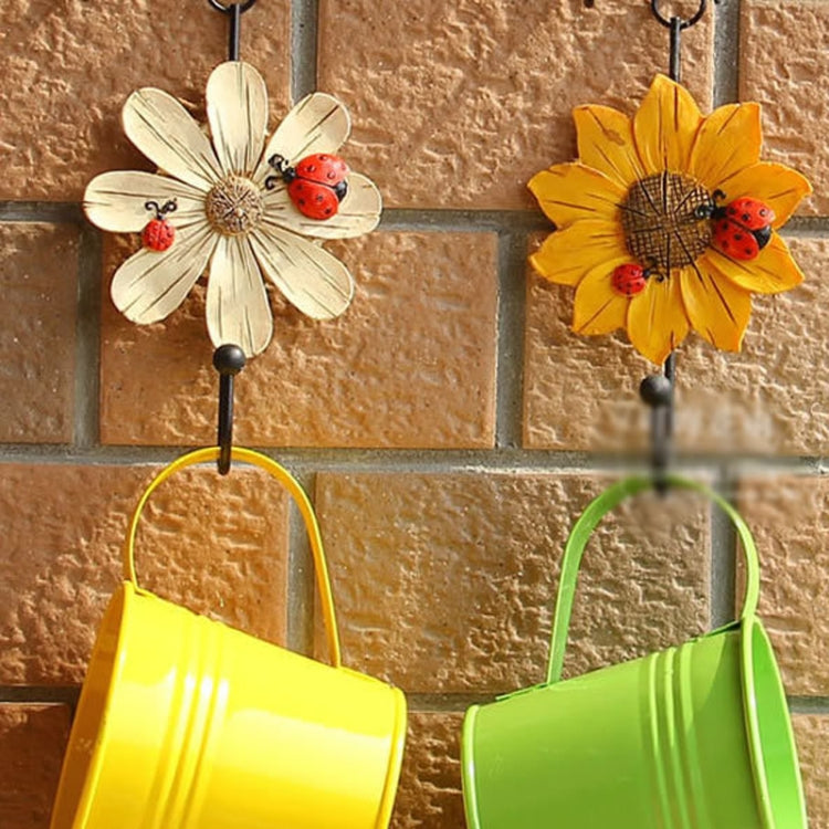 Wall Coat Hooks Resin Flower Home Decor Hangings My Store