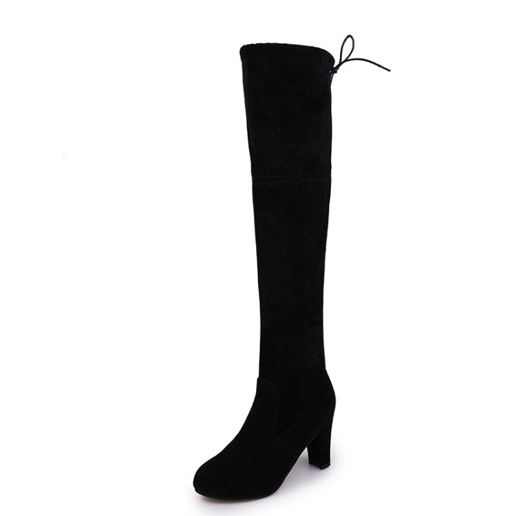 Ladies Over-the-knee Boots Frosted Leather Thick High Heel Boots, Series 1