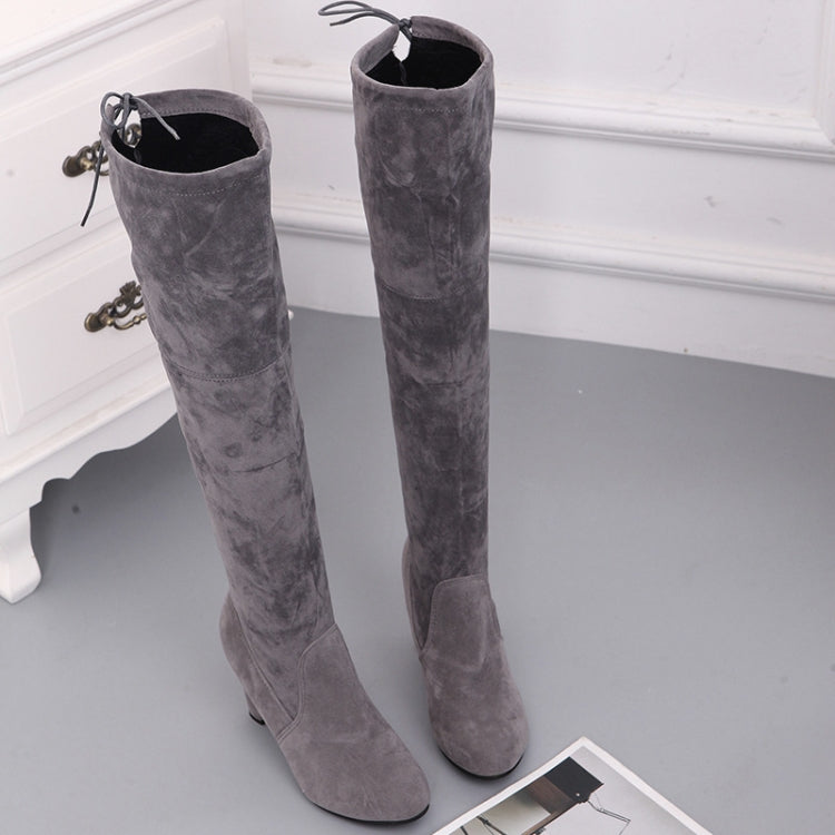 Ladies Over-the-knee Boots Frosted Leather Thick High Heel Boots, Series 1