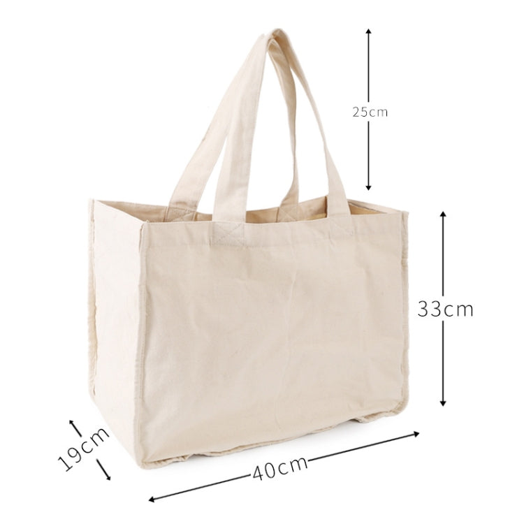 NIEN Compartmentalized Shopping Bag Fruit and Vegetable Handle Canvas Bag, Style: