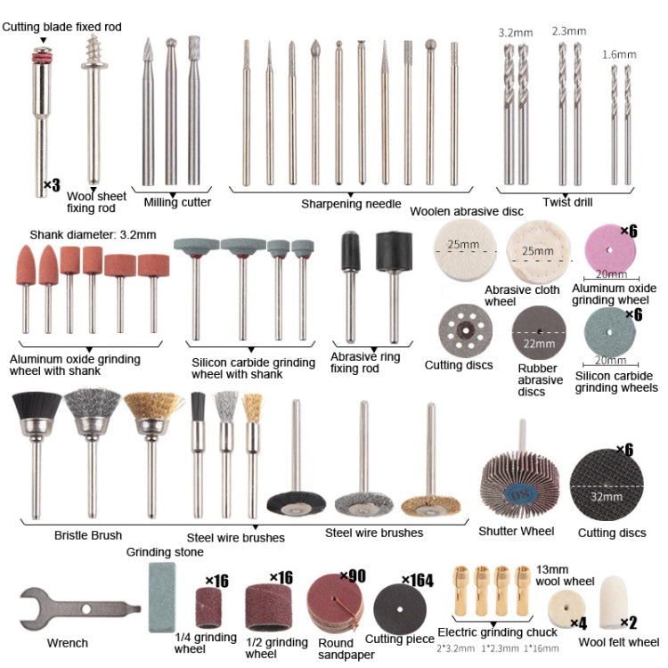 SKU01689 Polishing Electric Grinder Accessory Set Electric Drill Carving Accessories My Store