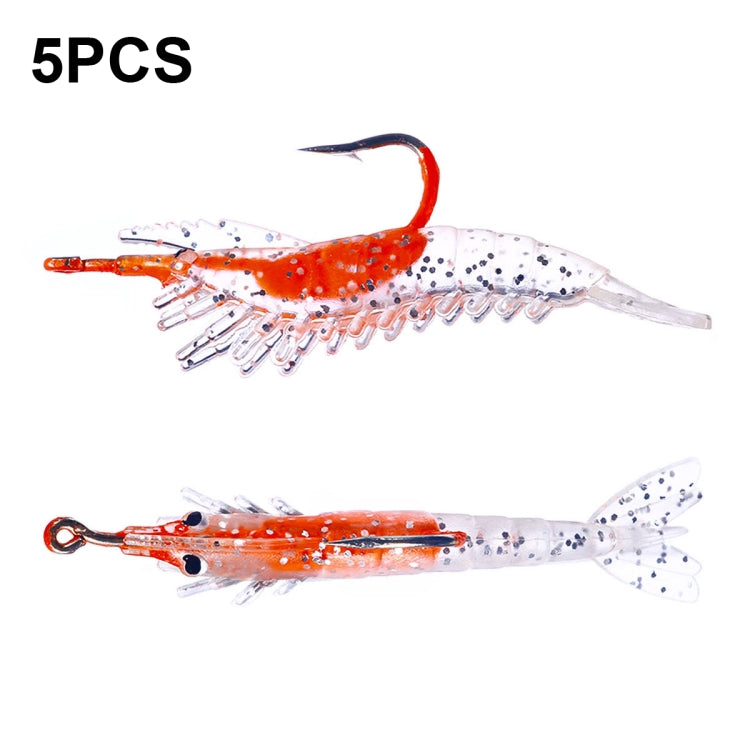 HENGJIA SO077 6cm 3g Lead Wrapped Shrimp Soft Lure Sea Bass Fake Lure