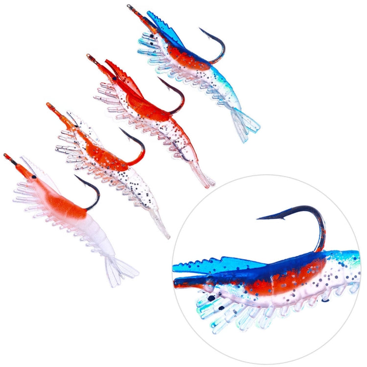 HENGJIA SO077 6cm 3g Lead Wrapped Shrimp Soft Lure Sea Bass Fake Lure