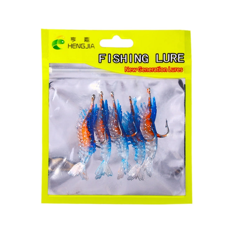 HENGJIA SO077 6cm 3g Lead Wrapped Shrimp Soft Lure Sea Bass Fake Lure