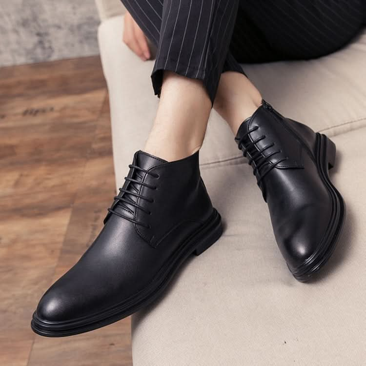 WJZ-G11 Men British Pointed Leather Shoes Business Casual Boots