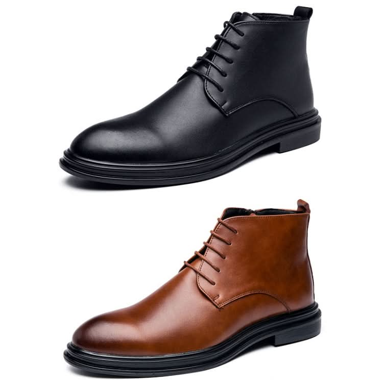 WJZ-G11 Men British Pointed Leather Shoes Business Casual Boots Reluova