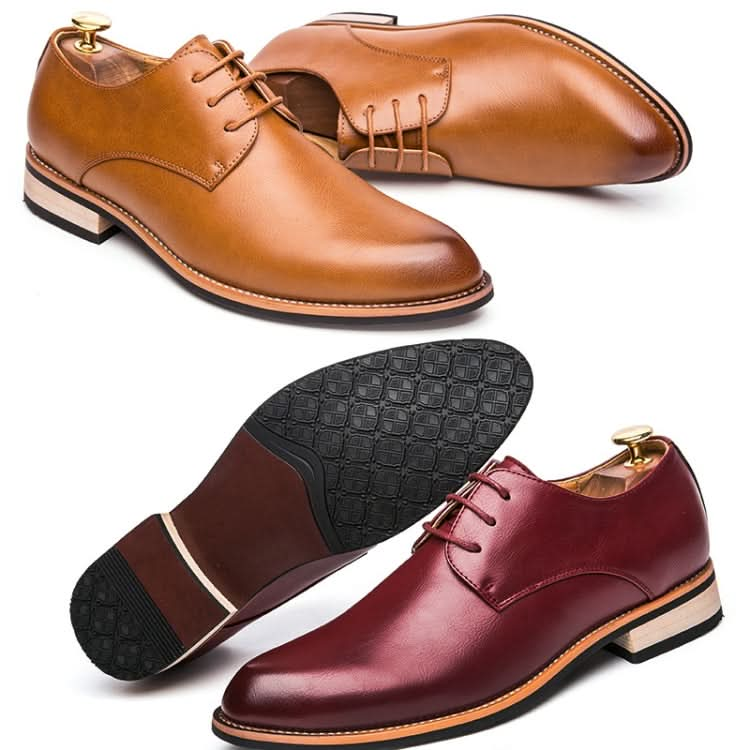 JL-1022 Men British Pointed Leather Shoes Business Casual Shoes Reluova