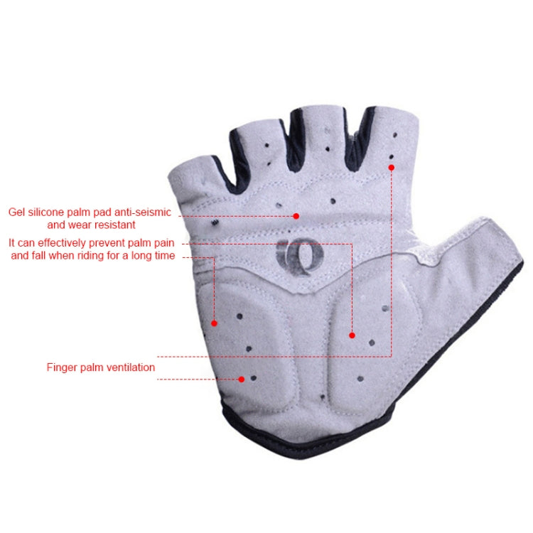 YIZIMI Anti-shock Half-finger Gloves Cycling Silicone Short Finger Gloves Reluova