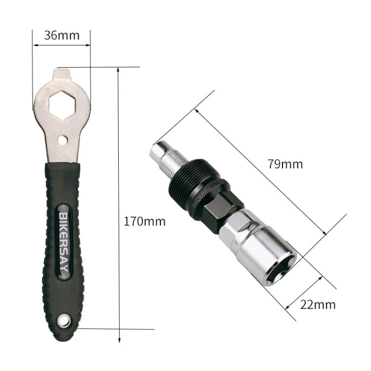 BIKERSAY Bicycle Disc Crank Rama Removal Tool, Model: