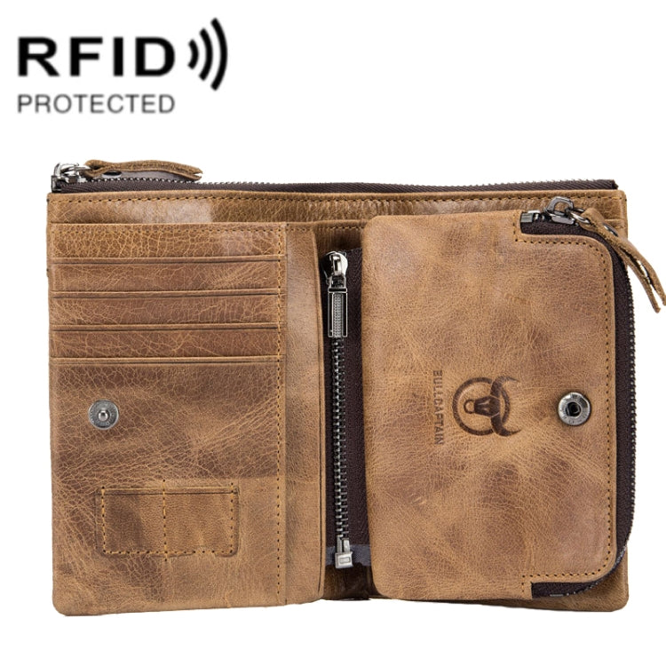 BUFF CAPTAIN 013 RFID Anti-theft Detachable Retro Leather Wallet with Multiple Dard Dlots My Store