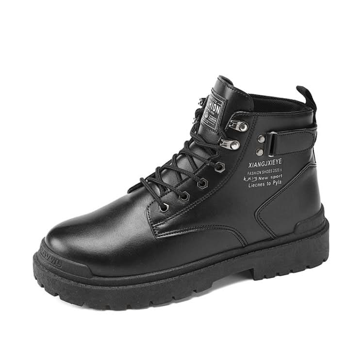 Men Martin Boots Motorcycle Leather Boots High Top Work Boots, Series 2 Reluova