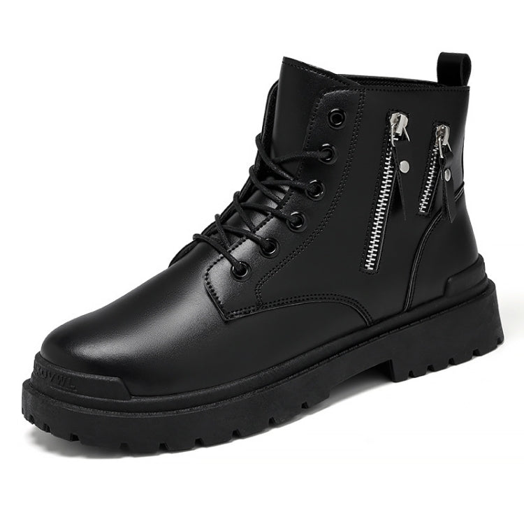 Men Martin Boots Motorcycle Leather Boots High Top Work Boots, Series 1