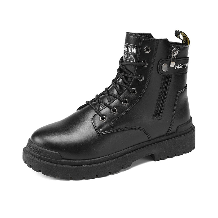 Men Martin Boots Motorcycle Leather Boots High Top Work Boots, Series 1