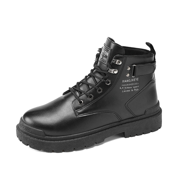 Men Martin Boots Motorcycle Leather Boots High Top Work Boots, Series 1 Reluova