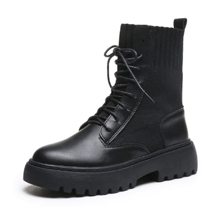 Men Martin Boots High-top Retro Sock Mouth Men Boots Reluova