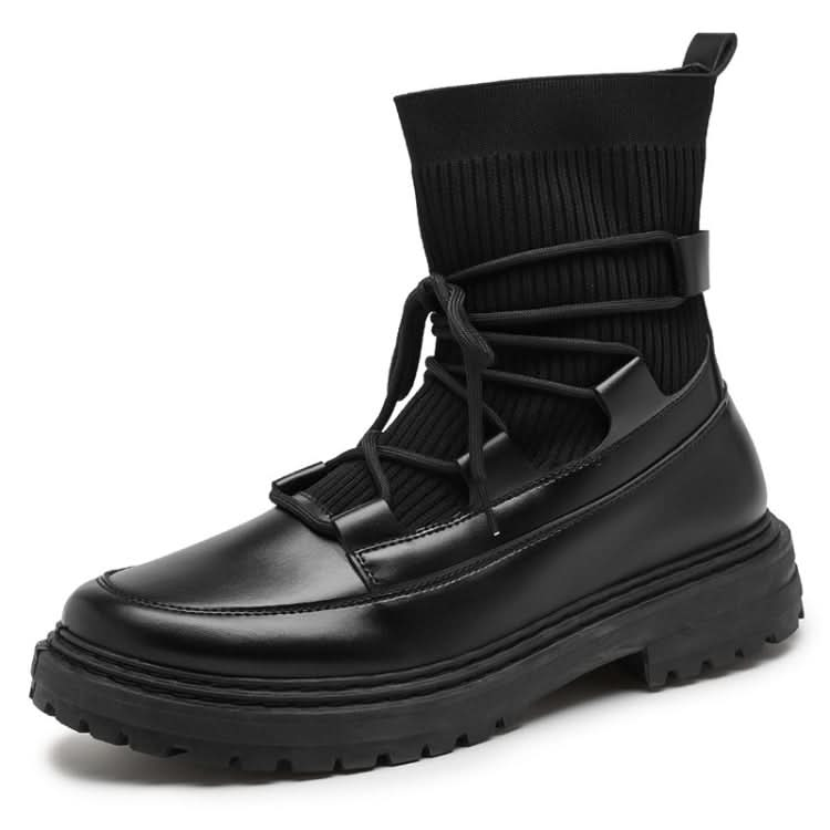 Men Martin Boots High-top Retro Sock Mouth Men Boots Reluova