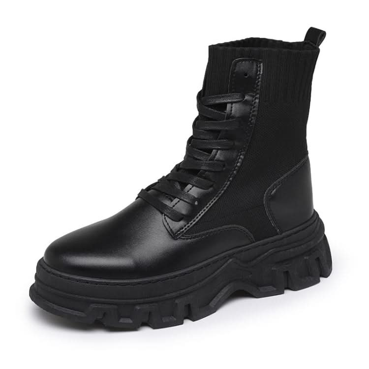 Men Martin Boots High-top Retro Sock Mouth Men Boots Reluova