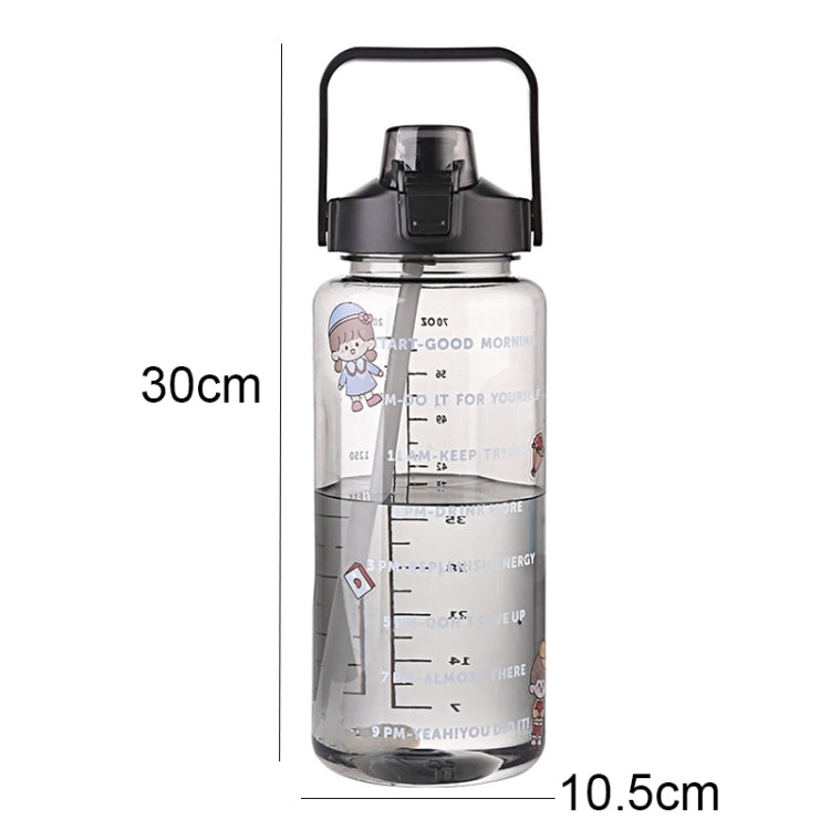 GYBL4503 2000ml Large-capacity Outdoor Sports Water Bottle with Straw, Spec: Reluova