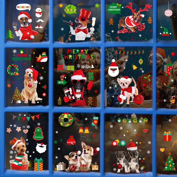 Christmas Decorations Shop Window Kindergarten Layout Static Electricity Stickers My Store