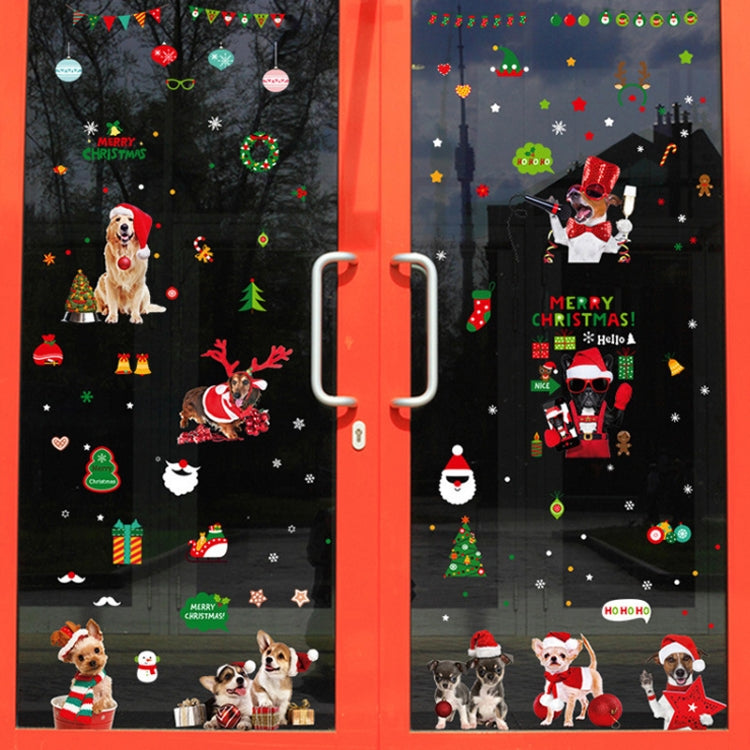 Christmas Decorations Shop Window Kindergarten Layout Static Electricity Stickers My Store