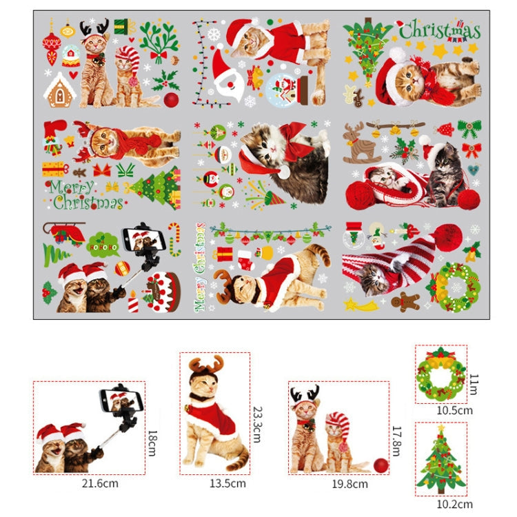 Christmas Decorations Shop Window Kindergarten Layout Static Electricity Stickers