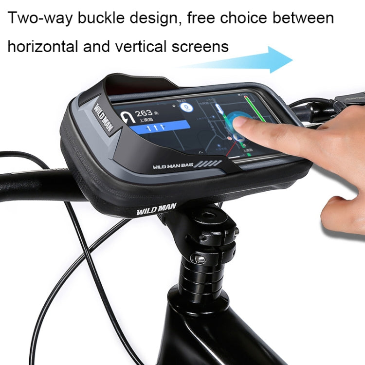 WILD MAN ES16 0.5L EVA Hard Shell Waterproof Touch Screen Bicycle Handlebar Bag Reluova