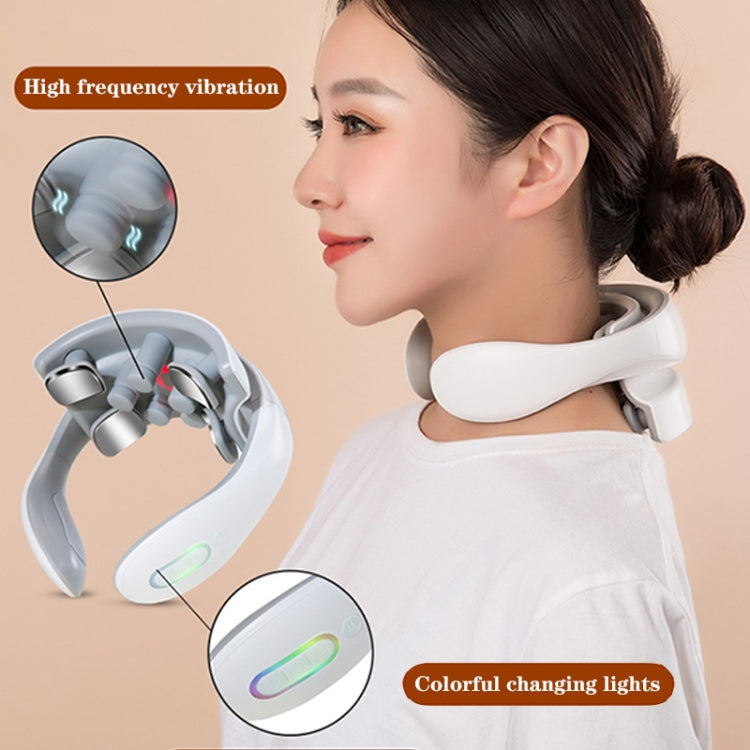 H88 Four Head Neck and Shoulder Massager Vibration Hot compress Physiotherapy Instrument Reluova