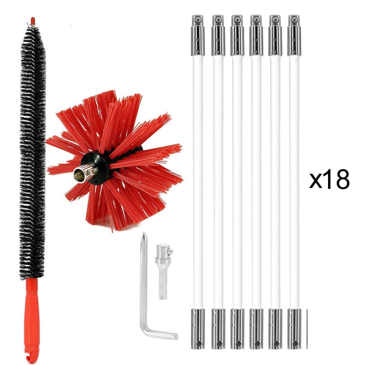 Extendable Bendable Electric Drill Chimney Brush Hood Interior Duct Brush