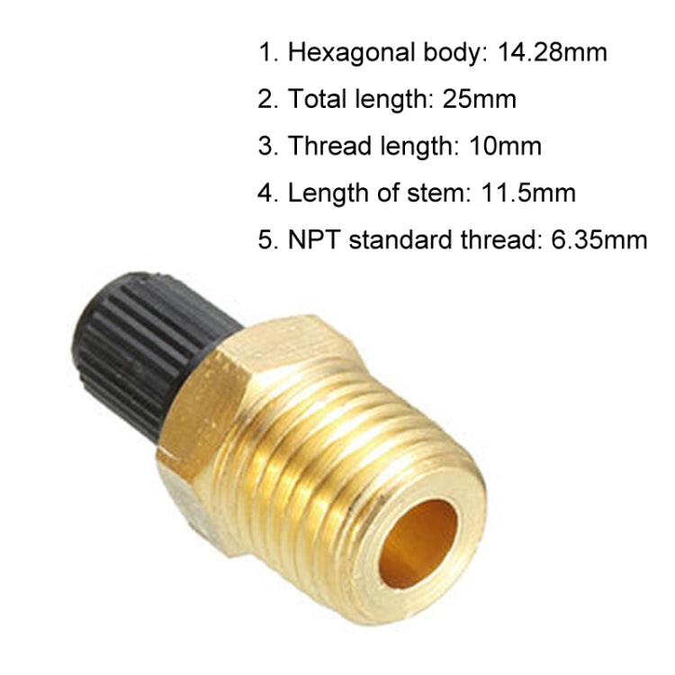 Threaded Nozzles Solid Nickel-Plated Brass Fuel Tank Filling Valve For Air Compressor