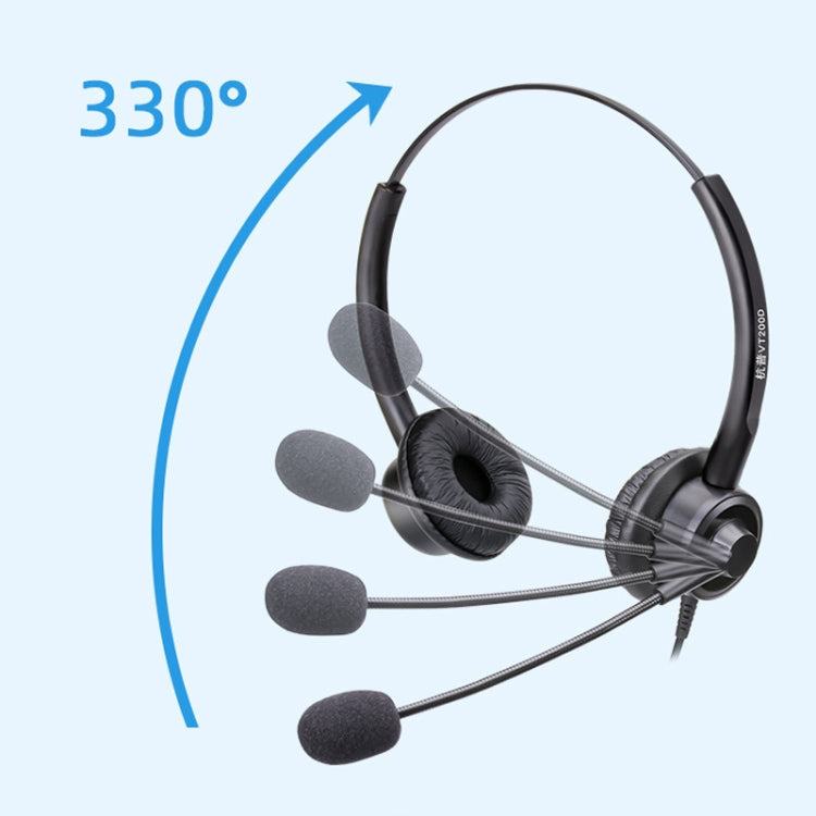 VT200D Double Ears Telephone Headset Operator Headset With Mic,Spec: