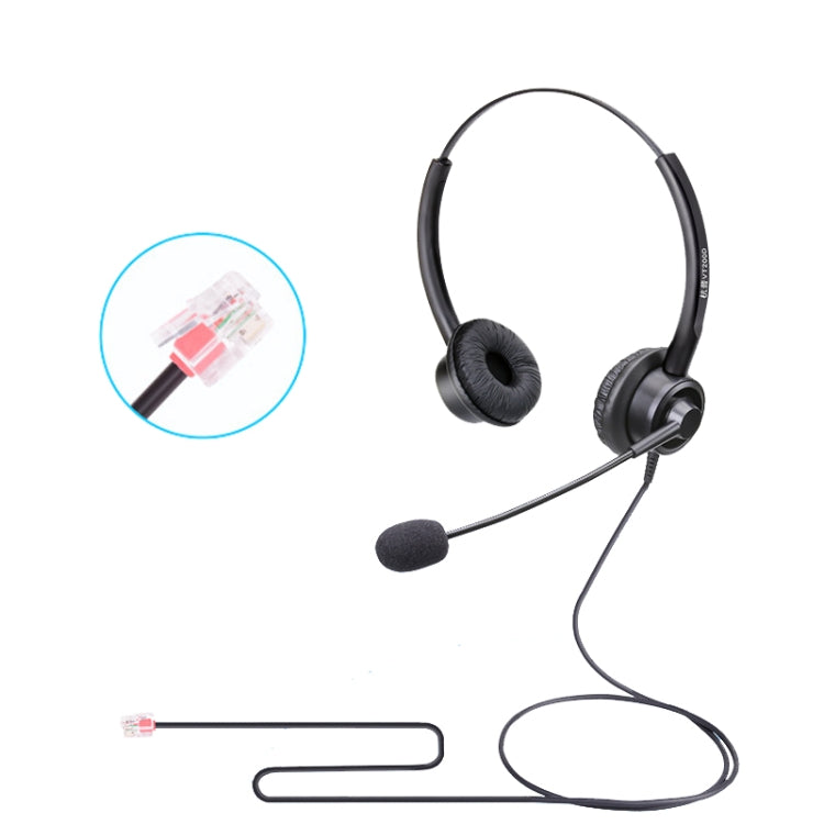 VT200D Double Ears Telephone Headset Operator Headset With Mic,Spec: