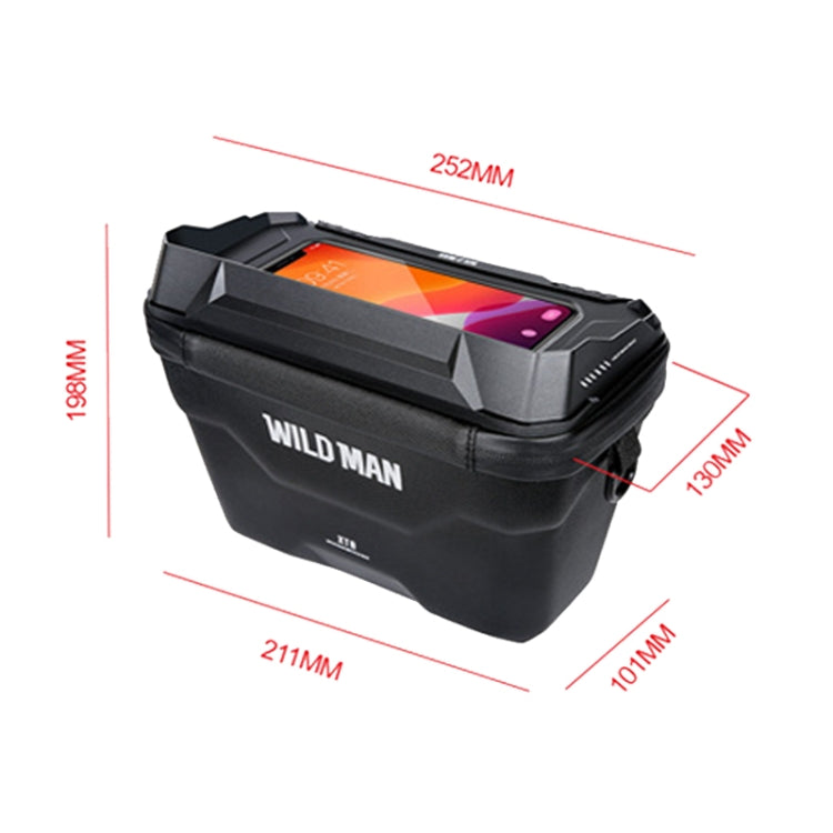 WILD MAN XT8 3L Bicycle EVA Hard Shell Touch Screen Waterproof Head Bag Reluova