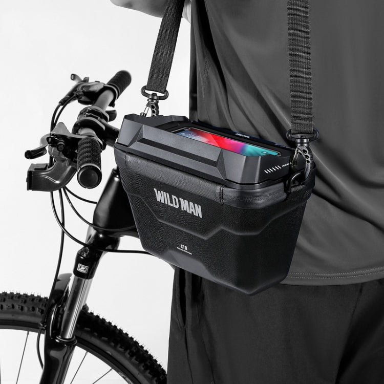 WILD MAN XT8 3L Bicycle EVA Hard Shell Touch Screen Waterproof Head Bag Reluova