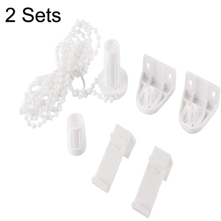 2 Sets 17mm Shutter Curtain Control Head With 2m Pull Beads Chain Set-Reluova