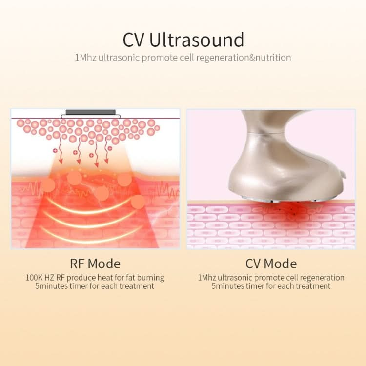 Ultrasonic Color Light RF Beauty Instrument Fat Blasting Instrument Reluova