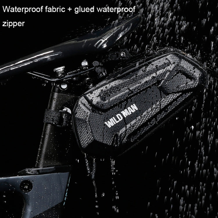 WILD MAN XT7 1.2L Mountain Bike EVA Hard Shell Waterproof Wear-resistant Tail Bag Reluova