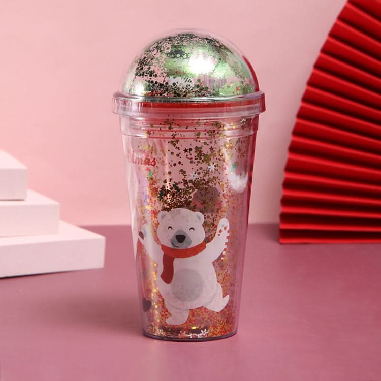 500ml Micro Landscape Plastic Cup Christmas Gift Double Cup-Reluova