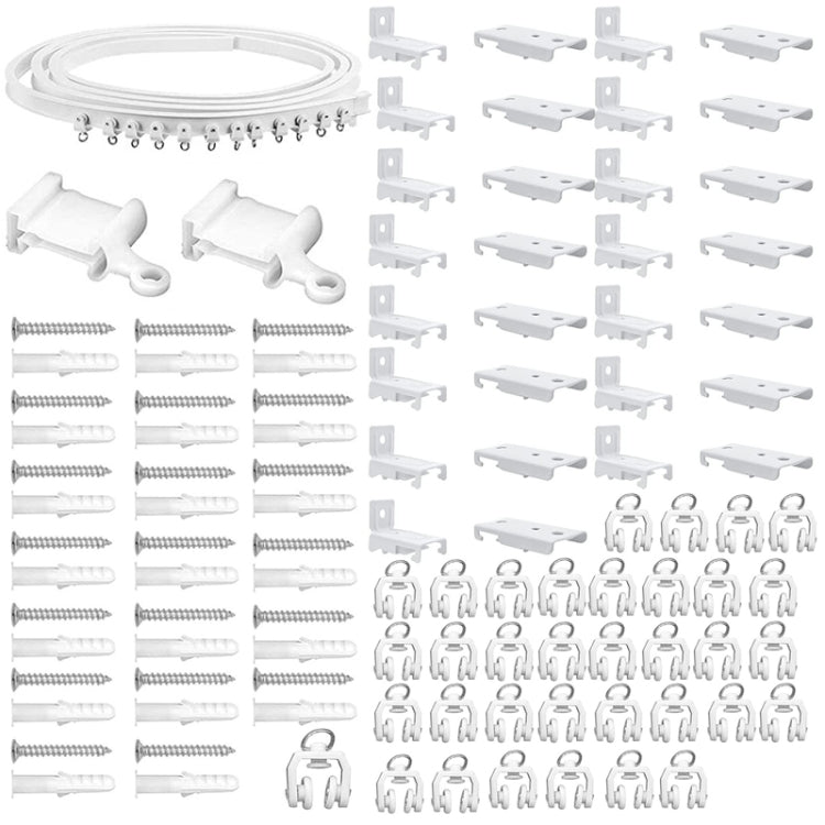 Model Steel Rail Bending Curtain Rail Flexible Guide Set, Size: My Store