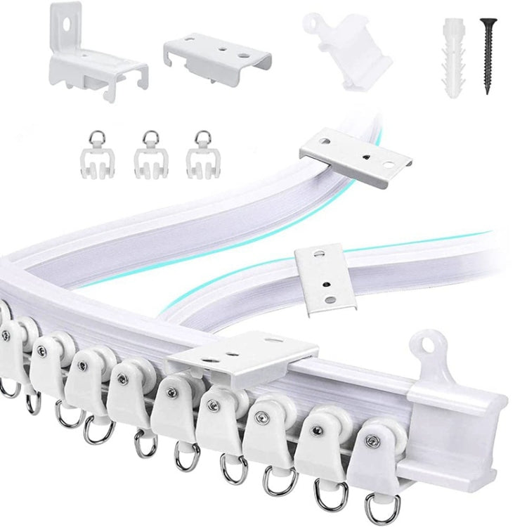 Model Steel Rail Bending Curtain Rail Flexible Guide Set, Size: My Store